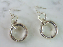 Load image into Gallery viewer, Womens Vintage Estate Sterling Silver Modernist Earrings 5.9g E2429