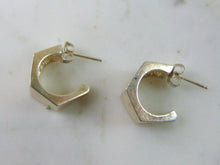 Load image into Gallery viewer, Womens Vintage Estate Fine Silver Modernist Earrings 6.7g E2446