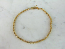 Load image into Gallery viewer, Womens Vintage Estate 14K Yellow Gold Rope Bracelet, 8.2g E5327