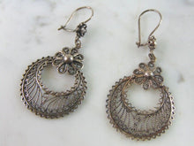 Load image into Gallery viewer, Womens Vintage Estate Sterling Silver Dangle Earrings 10g E5888