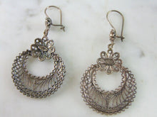 Load image into Gallery viewer, Womens Vintage Estate Sterling Silver Dangle Earrings 10g E5888