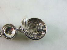Load image into Gallery viewer, Womens Vintage Estate Sterling Silver CZ Dangle Earrings 14.6g E5901