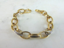 Load image into Gallery viewer, Womens Vintage Estate 14K Gold Diamond Italian Bracelet 21.9g E5963