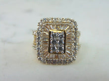 Load image into Gallery viewer, Womens Vintage Estate Gold Tone Sterling Silver CZ Ring 11.2g E3012