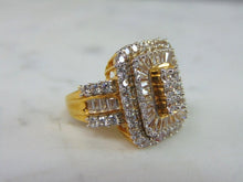 Load image into Gallery viewer, Womens Vintage Estate Gold Tone Sterling Silver CZ Ring 11.2g E3012