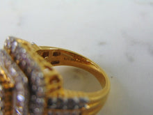 Load image into Gallery viewer, Womens Vintage Estate Gold Tone Sterling Silver CZ Ring 11.2g E3012