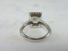 Load image into Gallery viewer, Womens Vintage Estate 14K White Gold CZ Ring 5.5g E3061