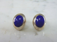 Load image into Gallery viewer, Womens Vintage Estate Sterling Silver Lapis Earrings 9.9g E2390
