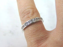 Load image into Gallery viewer, Womens Vintage Estate 10k White Gold Diamond Ring 2.6g #E752