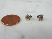 Load image into Gallery viewer, Womens Vintage Estate Sterling Silver Elephant Earrings .8g E2463