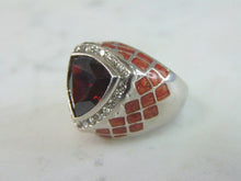 Load image into Gallery viewer, Womens Vintage Estate Sterling Silver Multi Stone Ring 14.4g E3138