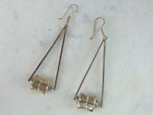 Load image into Gallery viewer, Womens Vintage Estate Sterling Silver Dangle Earrings 6.5g E3160