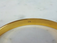 Load image into Gallery viewer, Womens Vintage Estate 21k Yellow Gold Bangle Bracelet 10.5g E5011