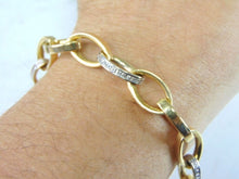 Load image into Gallery viewer, Womens Vintage Estate 14K Gold Diamond Italian Bracelet 21.9g E5963