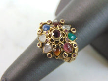 Load image into Gallery viewer, Womens Vintage Estate 14K Yellow Gold Multi Stone Ring, 4.8g E2218