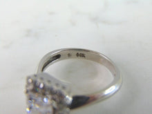 Load image into Gallery viewer, Womens Vintage Estate 14K White Gold CZ Ring 5.5g E3061