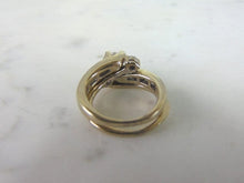 Load image into Gallery viewer, Womens Vintage Estate 14K White Gold Diamond Engagement Ring Set, 7.4g E2482