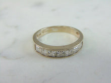 Load image into Gallery viewer, Womens Vintage Estate 14k White Gold CZ Ring 2.2g E3141
