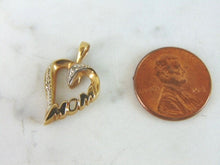 Load image into Gallery viewer, Womens Vintage Estate 10K Yellow Gold Mom Heart Pendant 1.4g E5416