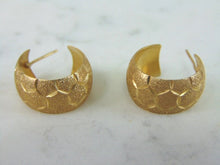 Load image into Gallery viewer, Womens Vintage Estate 14K Yellow Gold Hoop Earrings, 4.6g E5493