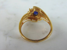 Load image into Gallery viewer, Womens Vintage Estate 14k Gold Sapphire Ring 2.9g E2102