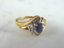 Load image into Gallery viewer, Womens Vintage Estate 14k Gold Sapphire Ring 2.9g E2102