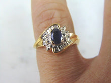 Load image into Gallery viewer, Womens Vintage Estate 14k Gold Sapphire Ring 2.9g E2102