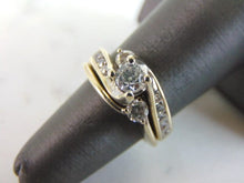Load image into Gallery viewer, Womens Vintage Estate 14K White Gold Diamond Engagement Ring Set, 7.4g E2482