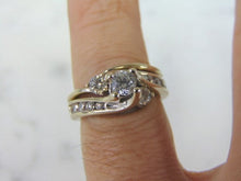 Load image into Gallery viewer, Womens Vintage Estate 14K White Gold Diamond Engagement Ring Set, 7.4g E2482