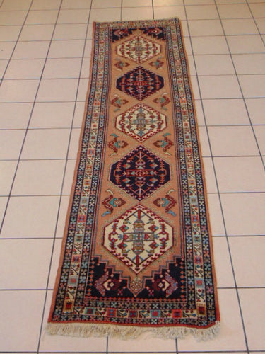 Vintage Estate Semi-Antique Handmade Oriental Runner Rug E210