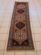 Load image into Gallery viewer, Vintage Estate Semi-Antique Handmade Oriental Runner Rug E210