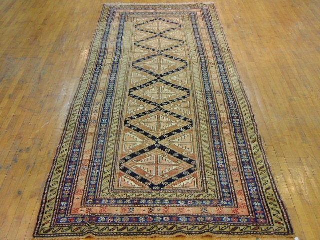 Vintage Estate Semi-Antique Handmade Runner Rug E45