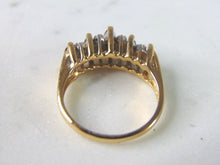 Load image into Gallery viewer, Womens Vintage Estate 14K Yellow Gold Blue Sapphire &amp; Diamond Ring 3.7g #E3911